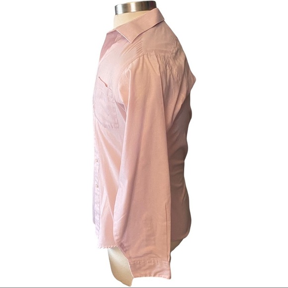 Lucasini Paris Light Pink w/ Dark Pink Stripes LS Button Front Oxford Shirt 15 - Picture 3 of 9